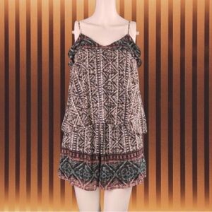 Romper, Flouncy Top, Tiered, Lined. Xhilaration